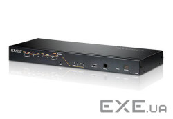 8-портовий Cat 5e 2-консольний KVM комутатор , 19" (KH2508A-AX-G)