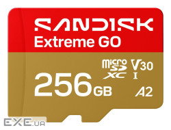 Карта пам"яті SANDISK Extreme GO SDXC 256GB UHS-I V30 A2 (SDSQXGN-256G-GN6MN)