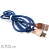 Кабель Dengos USB-USB Type-C 1м Dark Blue (NTK-TC-SET-DBLUE)