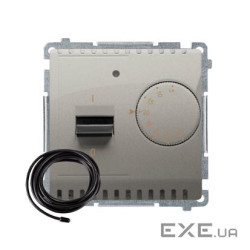 Регулятор температури Basic з зовнішнім датчиком у комплекті, 16A 230V, сатин (BMRT10ZS.02/29)