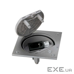 Люк IP66 під ключ у комплекті з 1x220 Schuko та 1xRJ45 кат.5е UTP, нержав. сталь (KSE15USEC/23/72)