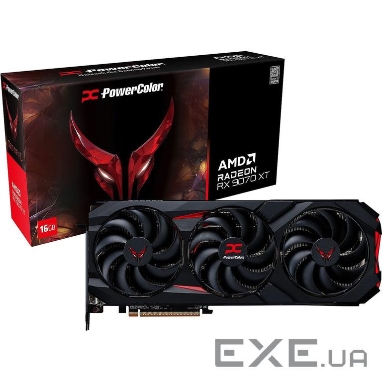 Відеокарта POWERCOLOR Red Devil AMD Radeon RX 9070 XT 16GB GDDR6 (RX9070XT 16G (RX 9070 XT 16G-E/OC)