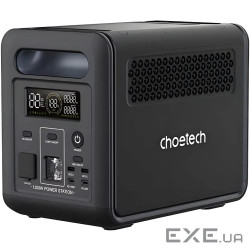 Зарядна станція Choetech BS068 1200Вт (1024Вт/г) AC,LiFePo4,MPPT, UPS, USB-C PD100 Вт (BS068-EU-GY)
