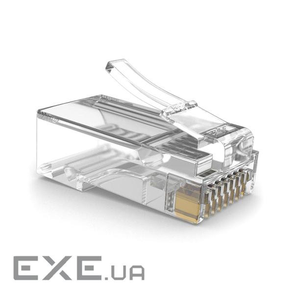 Конектор RITAR PREMIUM PLUS RJ-45 8P8C Cat-5 (100 шт / уп.) Q100 (позолочені контакти) (PP45) ) (PP45)