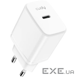 Зарядний пристрій 1xUSB 25W, (GaN, 1хUSB-C, QC+PD 3.0, вилка ЄС, для iPhone серії 12 та но (CH25_EU)