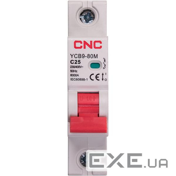 Модульний автоматичний вимикач CNC YCB9-80M 1P C25 6ka (NV821440)