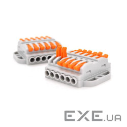 Клемна колодка з натискними затискачами 6-провідна WAGO K223-6P для розподільчих коробок , 6-pin,