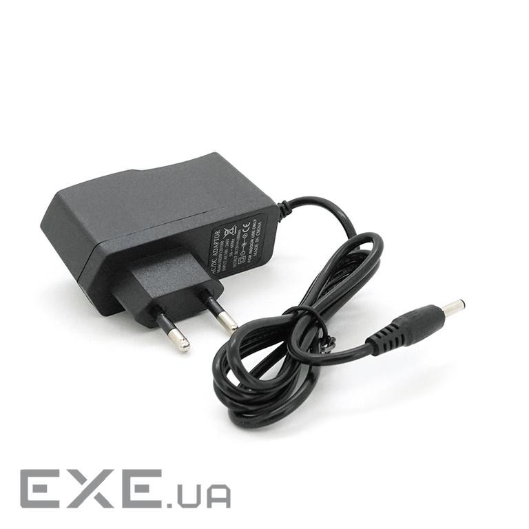 Імпульсний адаптер живлення 12В 1А (12Вт) штекер 3.5 / 1.35 довжина 1,2м, Q50, Black (GA-1201035C) , Q50, Black (GA-1201