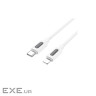 Дата кабель USB-C to Lightning 1.0m PD silicone BX114 Structure white BOROFONE (6941991116834)