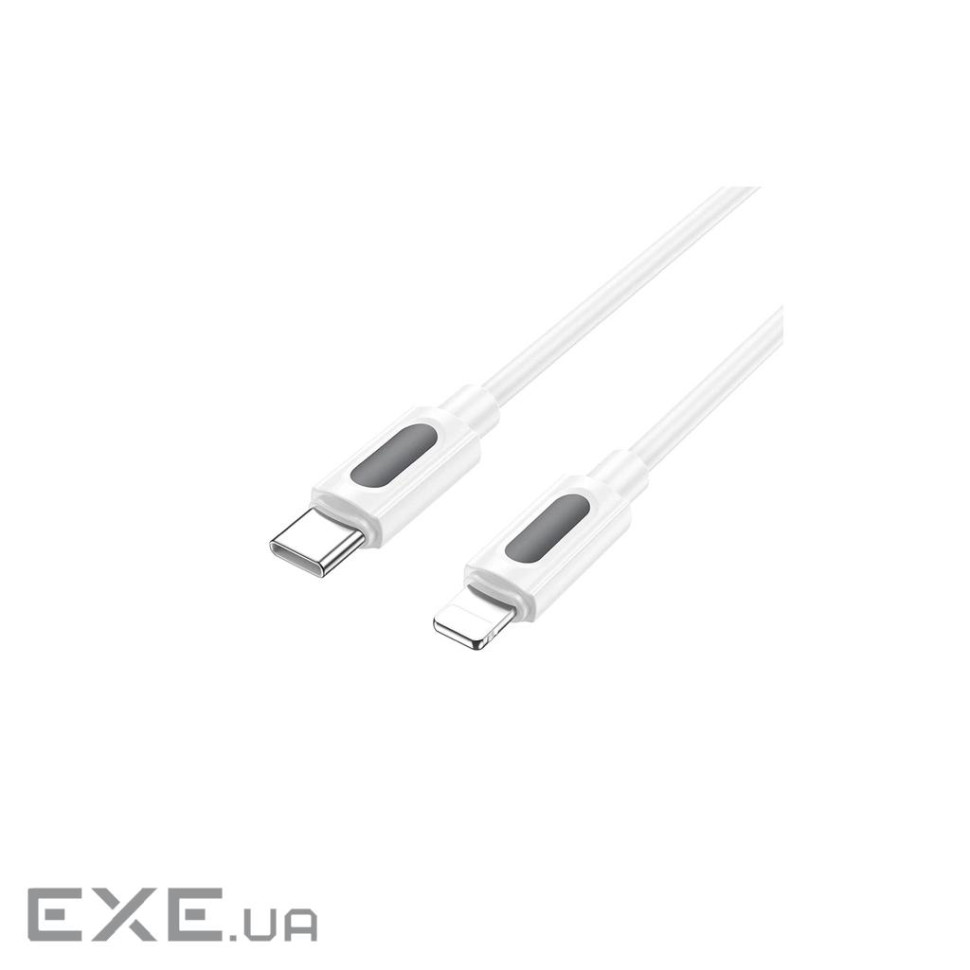 Дата кабель USB-C to Lightning 1.0m PD silicone BX114 Structure white BOROFONE (6941991116834)