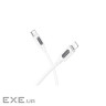 Дата кабель USB-C to Lightning 1.0m PD silicone BX114 Structure white BOROFONE (6941991116834)