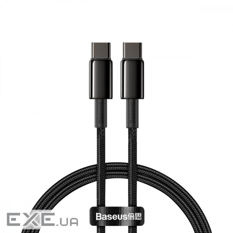 Кабель Baseus Tungsten Gold Fast Charging Type-C to Type-C 100W (1m) gold (P10319800G21-00)