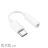 Перехідник USB-C M to 3.5mm F LS35 white HOCO (6931474790767)