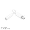 Перехідник USB-C M to 3.5mm F LS35 white HOCO (6931474790767)