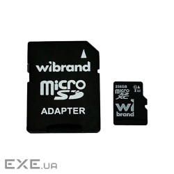 Карта пам"яті microSDXC, 256Gb, Wibrand, Class10 UHS-I U3, SD адаптер (WICDHU3/256GB-A)