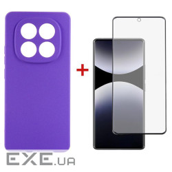 Чохол-накладка Dengos Carbon для Xiaomi Redmi Note 14 Pro Purple (DG-KM-130) + захисне скло