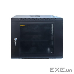 Шафа настінна GEAR 9U 19" 600x600x450 мм, + полка 19", black (GWMSN-9U-600-600)