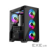 Корпус 1stPlayer X2-M-BK-4F1-PS-600FK-EU Black 600W