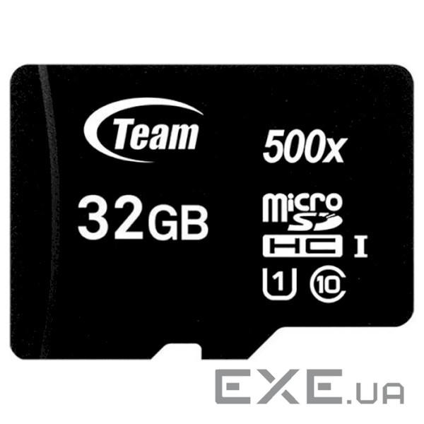 Карта пам'яті TEAM microSDHC 32GB UHS-I Class 10 (TUSDH32GCL10U02)