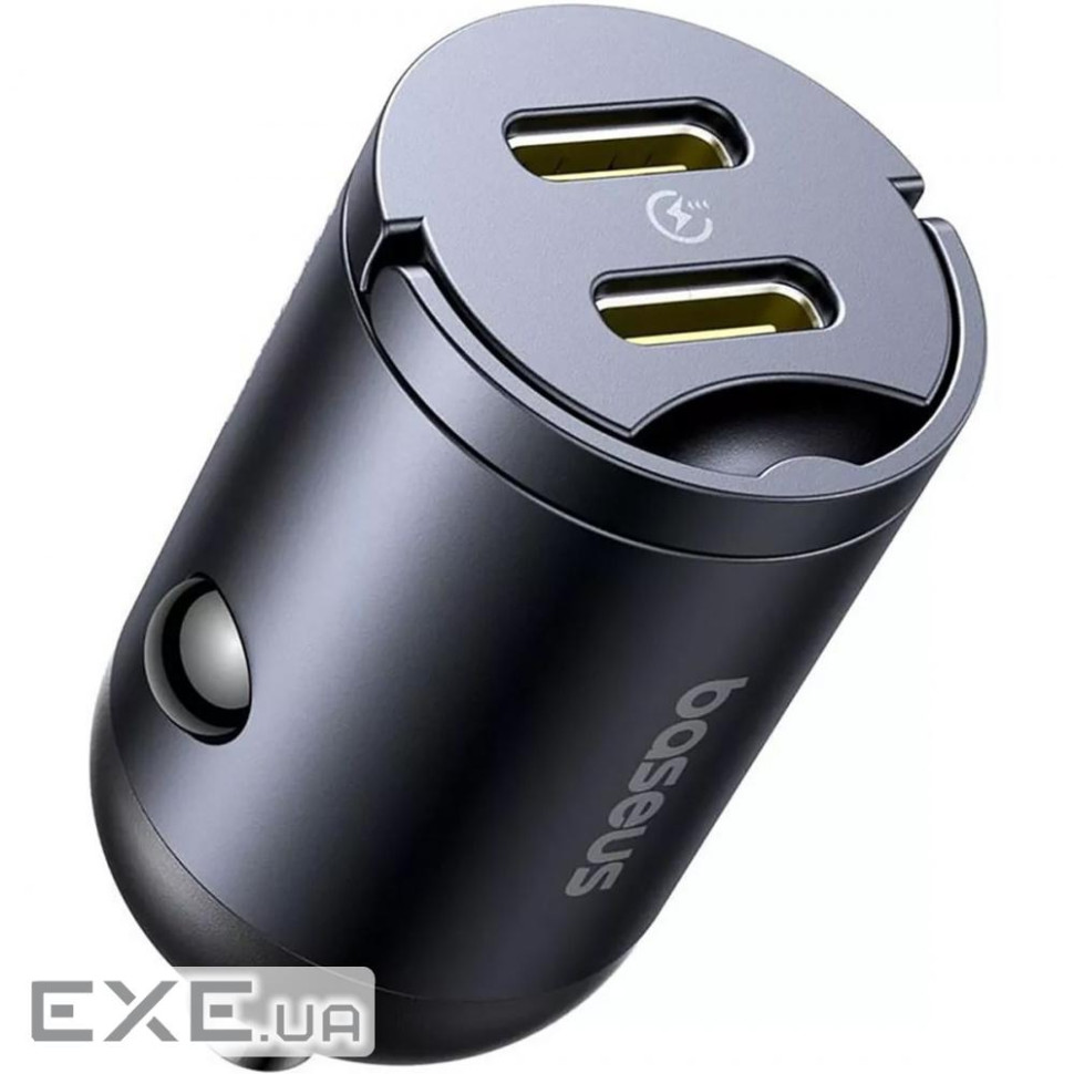 АЗУ Baseus Tiny Star Mini Car Charger 2xType-C 30W black (62798 black)