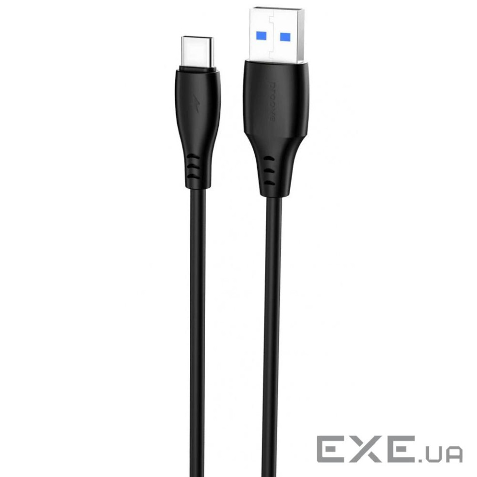 Кабель Proove Simple Silicone USB to Type-C 3A (2m) black (CCSS15001221)