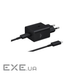 Зарядний пристрій Samsung 45W Compact Power Adapter (w C to C Cable) Black (EP-T4511XBEGEU)