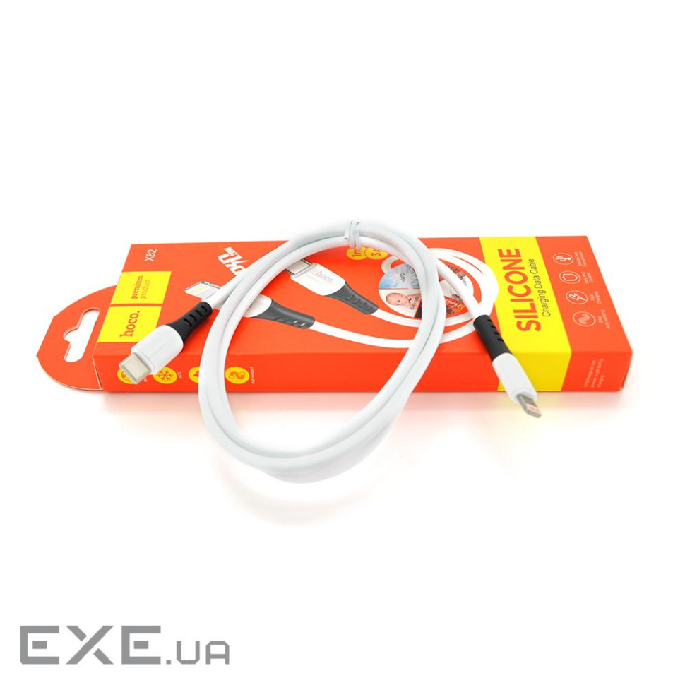 Кабель Hoco X82PD silicone, iPhone-Type C, 3A, White, довжина 1м, BOX (Hoco X82PDW-iP)