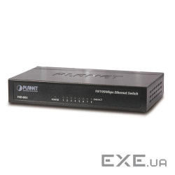 Ком-тор 8xRJ-45 10 / 100Mbps Metall, FSD-803,, Настільні / настінні SOHO