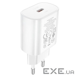 Зарядний пристрій HOCO N22 Jetta USB-C PD25W White (6931474760067)