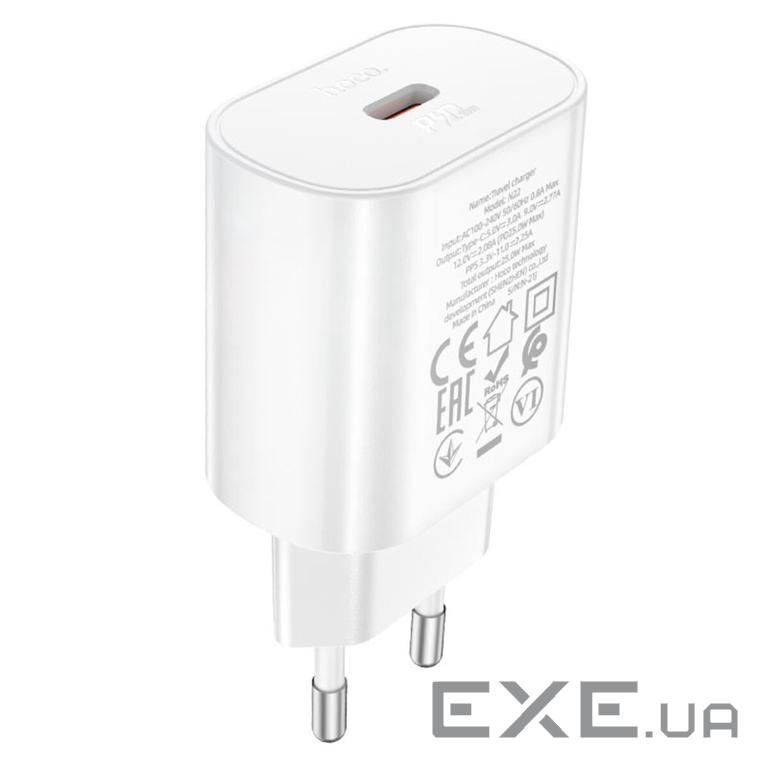 Зарядний пристрій HOCO N22 Jetta USB-C PD25W White (6931474760067)