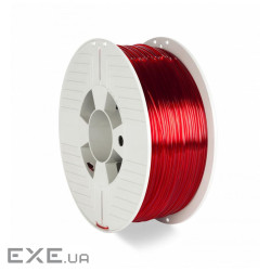 PET-нитка для 3D-принтера Verbatim 1,75 мм, 1кг - червона прозрачна (55054)