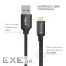 Дата кабель USB 2.0 AM to Lightning 2.0m black ColorWay (CW-CBUL007-BK)