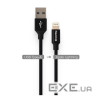 Дата кабель USB 2.0 AM to Lightning 2.0m black ColorWay (CW-CBUL007-BK)