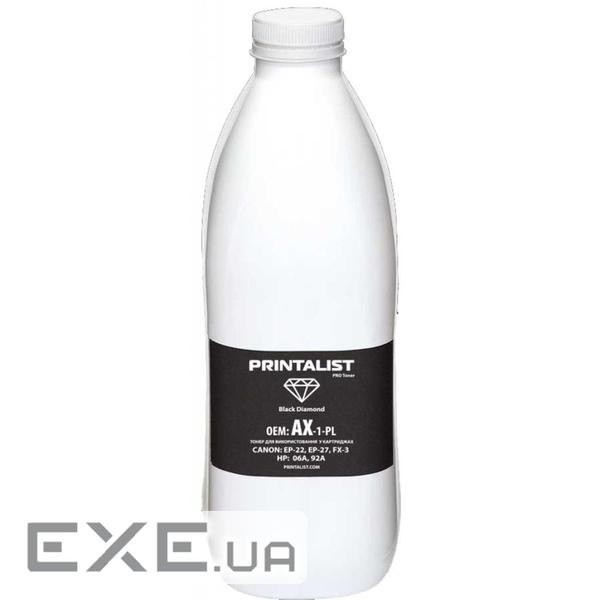 Тонер HP LJ 1100/5L/6L , 1000г Black Printalist (AX-1-PL)