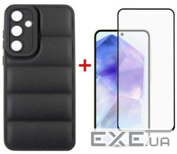 Чохол-накладка Dengos до Samsung Galaxy A55 SM-A556 Black (DG-KM-57) + захисне скло