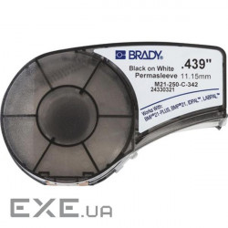 Етикетка Brady термозбіжна трубка, 2.39 - 5.46 мм, Black on White (M21-250-C-342)