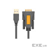 Кабель для передачі даних USB to COM M 2.0m DB9 RS-232 CR104 black Ugreen (20222)