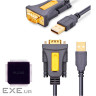 Кабель для передачі даних USB to COM M 2.0m DB9 RS-232 CR104 black Ugreen (20222)