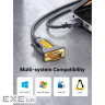 Кабель для передачі даних USB to COM M 2.0m DB9 RS-232 CR104 black Ugreen (20222)