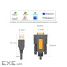 Кабель для передачі даних USB to COM M 2.0m DB9 RS-232 CR104 black Ugreen (20222)