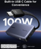 УМБ Ugreen 20000mAh 145W PD3.1.QC, USB-A,USB-С IN/OUT, with built in USB-C cable (PB551) Gr (55992B)