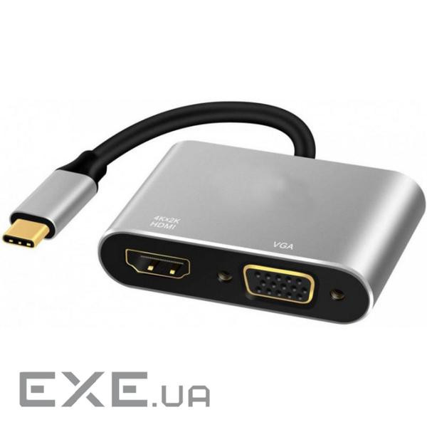 Перехідник Type-C to HDMI / VGA Extradigital (KBV1743)