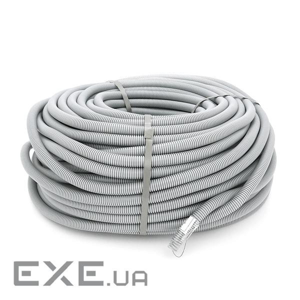 Гофротруба вулична D20 поліпропіленова, з протяжкою, 100 метрів, колір сірий, ціна за бухт (YT30405) (YT30405)