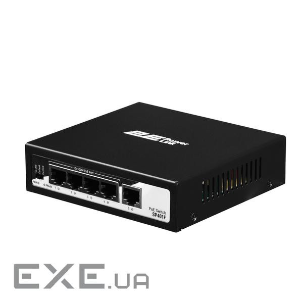 Комутатор 2E PowerLink SP401F 5xFE (4xPoE, 1xUplink), 55Вт, Некерований (2E-SP401F-2)