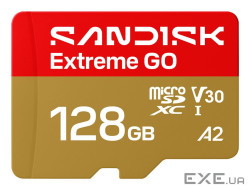 Карта пам"яті SANDISK Extreme GO SDXC 128GB UHS-I V30 A2 (SDSQXGN-128G-GN6MN)
