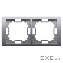 Рамка Neos BASIC 2x, сталь inox (BMRC2/21)
