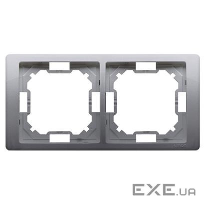 Рамка Neos BASIC 2x, сталь inox (BMRC2/21)