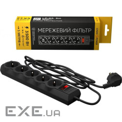 Мережевий фільтр-подовжувач LOGICPOWER LP-X5 Premium Black 5.0м (9585)