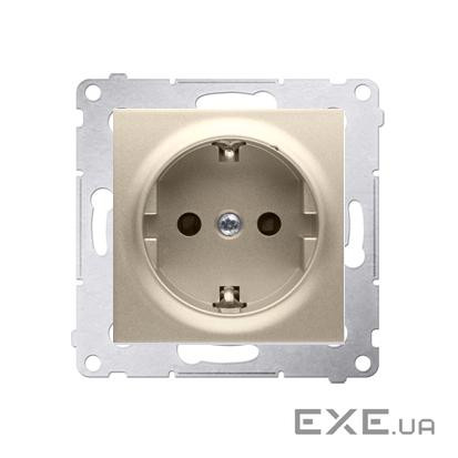 Розетка электрическая Premium SCHUKO, золото матовое (DGSZ1Z.01/44)