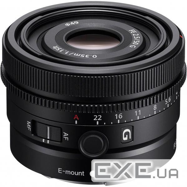 Об'єктив Sony 50mm, f/2.5G для камер NEX (SEL50F25G.SYX)